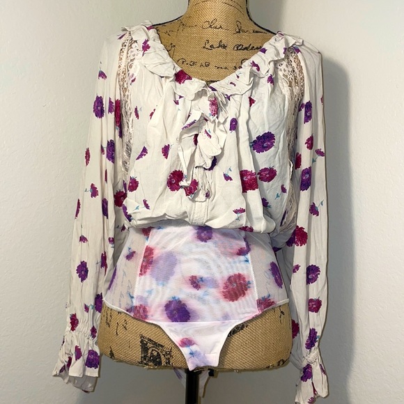 Free People Poppy Printed Bodysuit - Picture 4 of 16